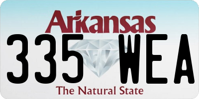AR license plate 335WEA