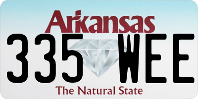 AR license plate 335WEE