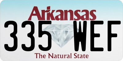 AR license plate 335WEF