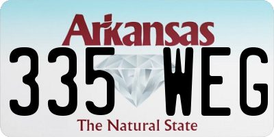 AR license plate 335WEG