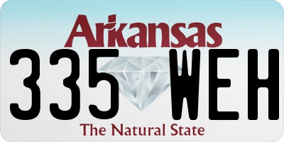 AR license plate 335WEH