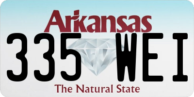 AR license plate 335WEI