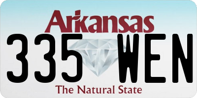 AR license plate 335WEN