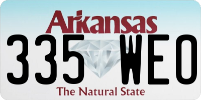 AR license plate 335WEO