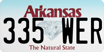 AR license plate 335WER