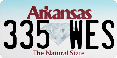 AR license plate 335WES