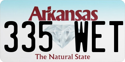 AR license plate 335WET
