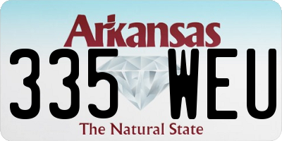 AR license plate 335WEU