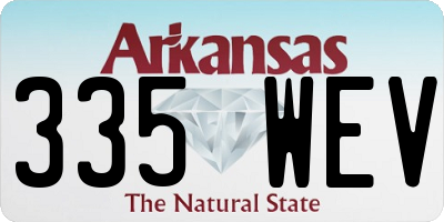 AR license plate 335WEV