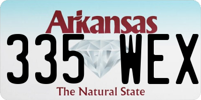 AR license plate 335WEX