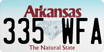 AR license plate 335WFA
