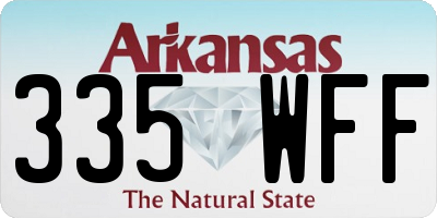 AR license plate 335WFF
