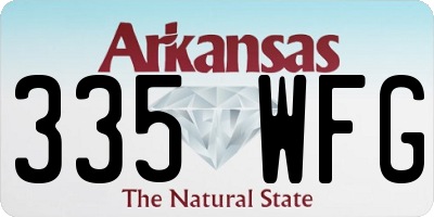 AR license plate 335WFG