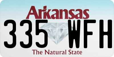 AR license plate 335WFH