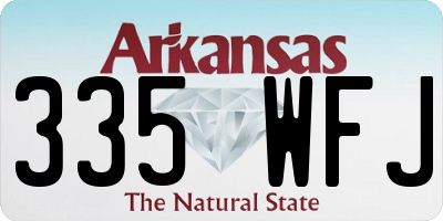 AR license plate 335WFJ