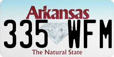 AR license plate 335WFM