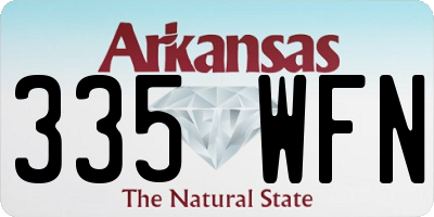 AR license plate 335WFN