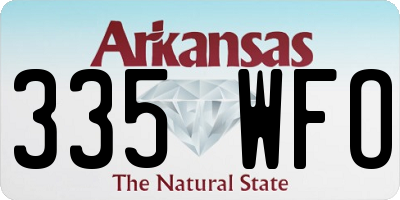 AR license plate 335WFO