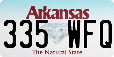 AR license plate 335WFQ