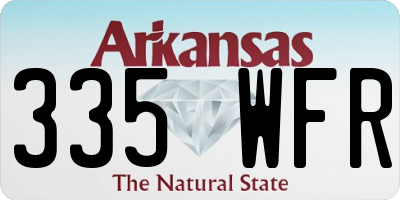 AR license plate 335WFR