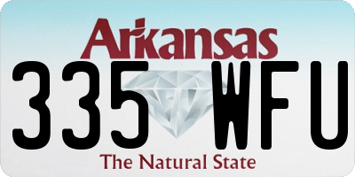 AR license plate 335WFU