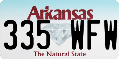 AR license plate 335WFW