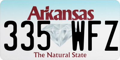 AR license plate 335WFZ