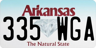 AR license plate 335WGA