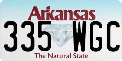 AR license plate 335WGC