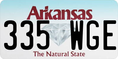 AR license plate 335WGE