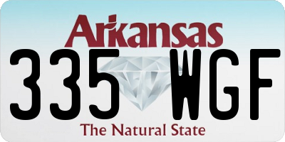 AR license plate 335WGF