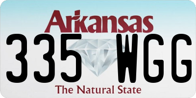 AR license plate 335WGG
