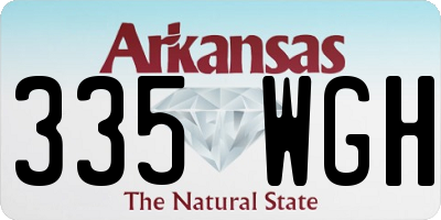 AR license plate 335WGH
