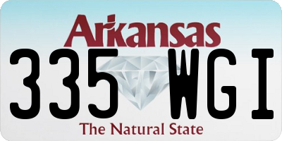 AR license plate 335WGI