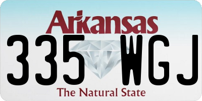 AR license plate 335WGJ