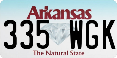 AR license plate 335WGK