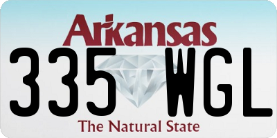 AR license plate 335WGL
