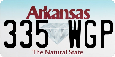 AR license plate 335WGP