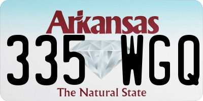 AR license plate 335WGQ