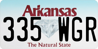 AR license plate 335WGR