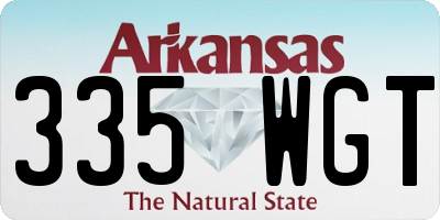 AR license plate 335WGT