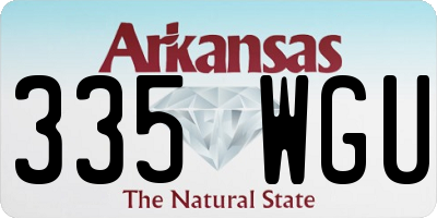 AR license plate 335WGU