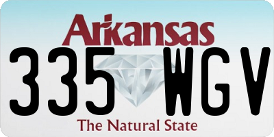 AR license plate 335WGV
