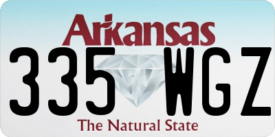AR license plate 335WGZ