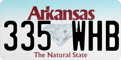 AR license plate 335WHB