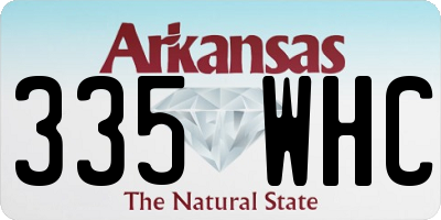 AR license plate 335WHC