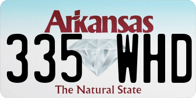 AR license plate 335WHD
