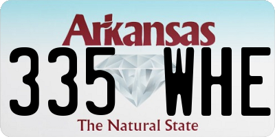 AR license plate 335WHE