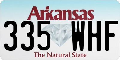 AR license plate 335WHF