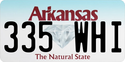 AR license plate 335WHI